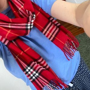 Soft Plaid Flannel Scarf